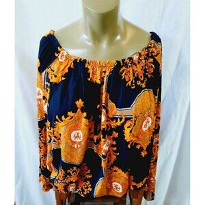 Lascana Womens 2 Boho Bell Longsleeves Off The Shoulder Blouse Elastic Waist NWT